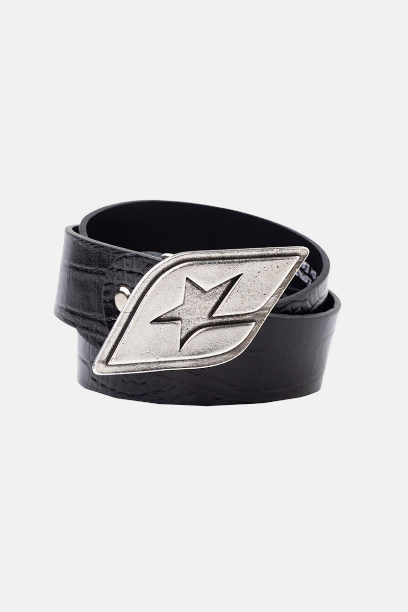 ORIGINAL LEATHER BELT CROCODILE BLACK SEAWEED