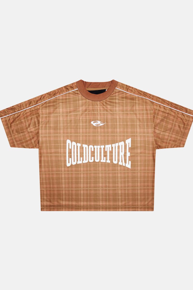 HIGHLANDS PLAID TEE BEIGE