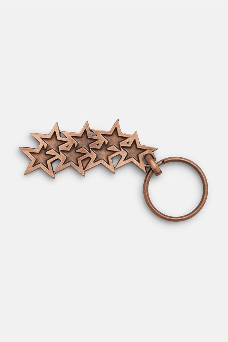 STARS KEYCHAIN METAL COPPER