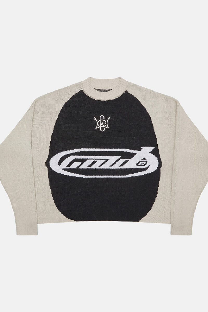 ALPHA KNIT BEIGE & BLACK