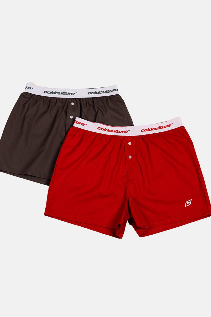 BOXERS ORIGINAL PACK VIVID RED/BROWN
