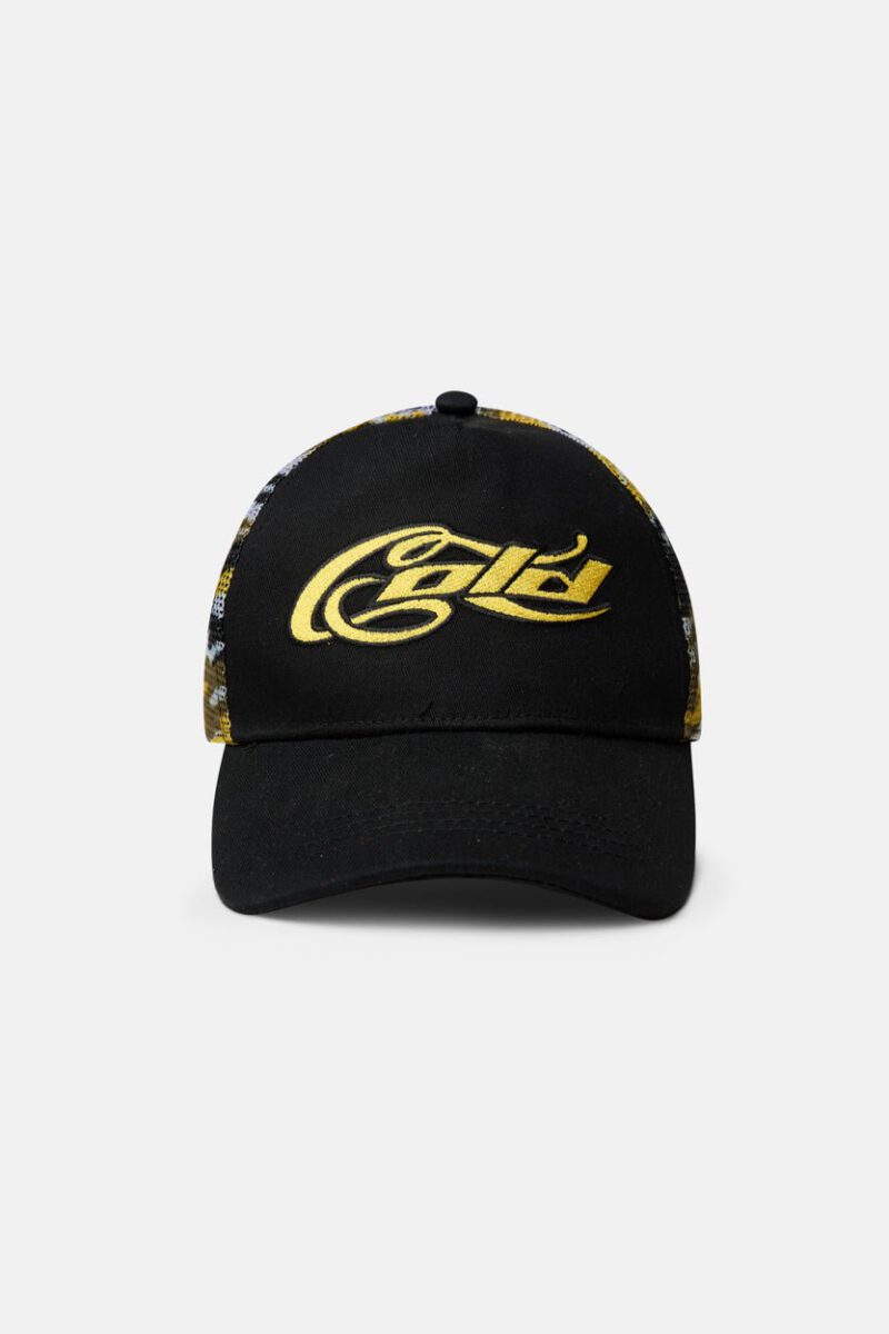 CAMO CAP BLACK AND YELLOW