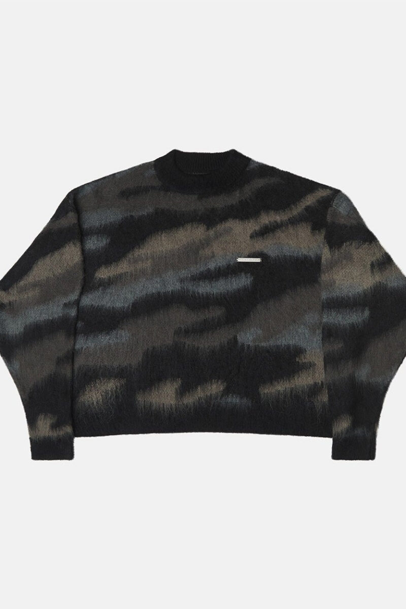 CAMO KNITWEAR DARK BROWN