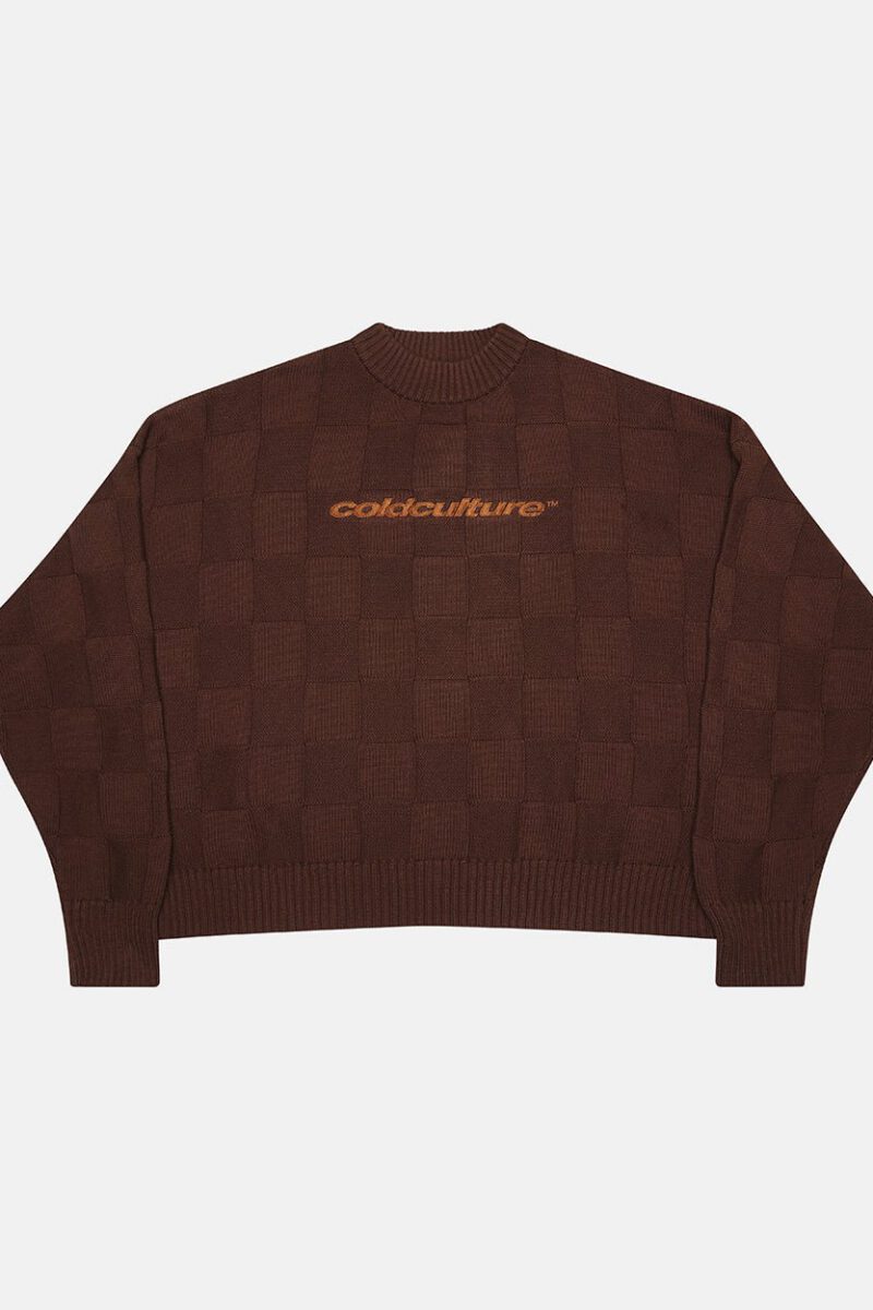 CHECKMATE KNITWEAR BROWN