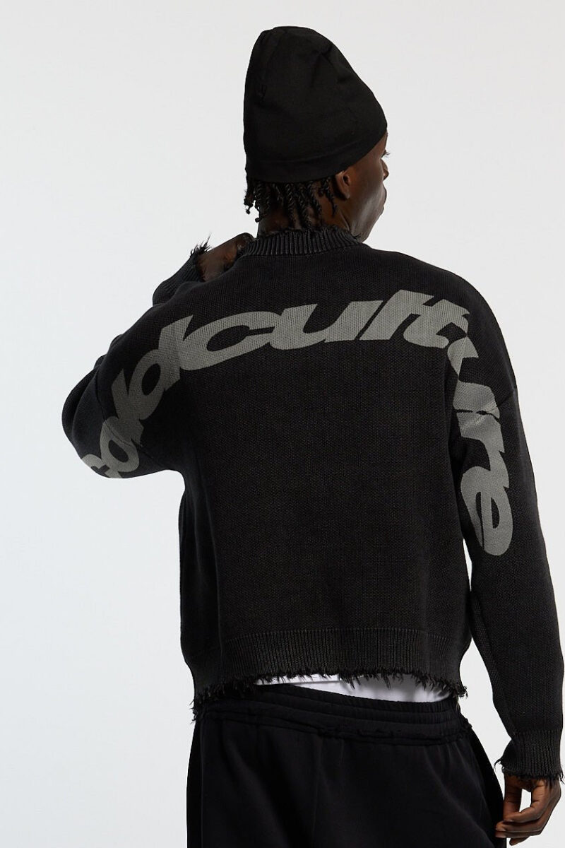 COZY CURVED KNITWEAR BLACK