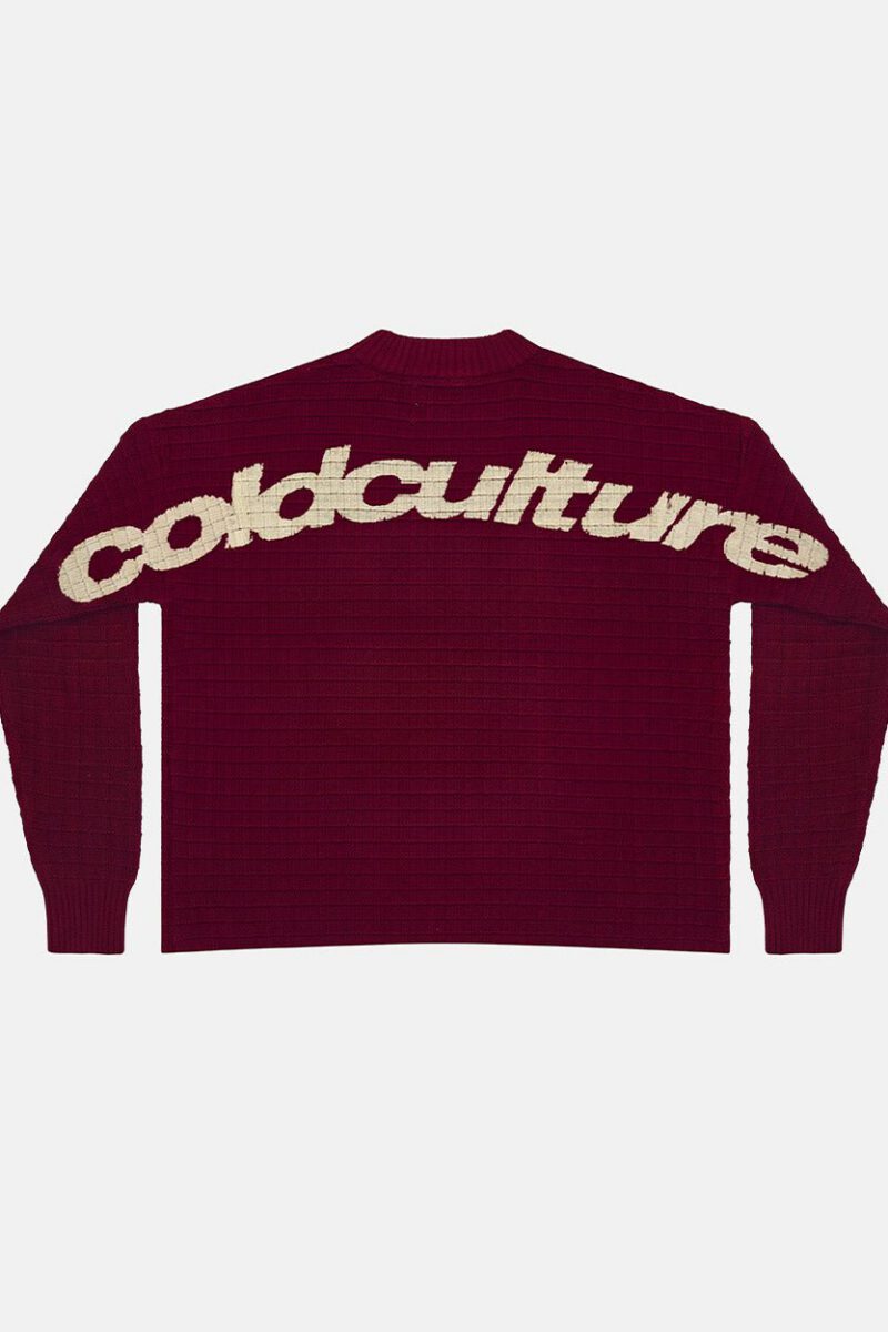 CRUNCHY WAFFLE KNIT BURGUNDY