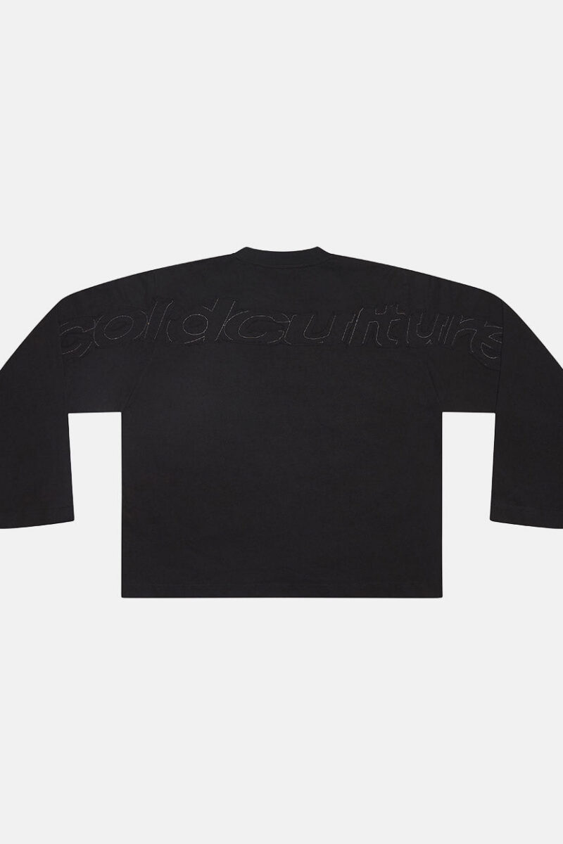 DISTRESS CURVED LONGSLEEVE BLACK