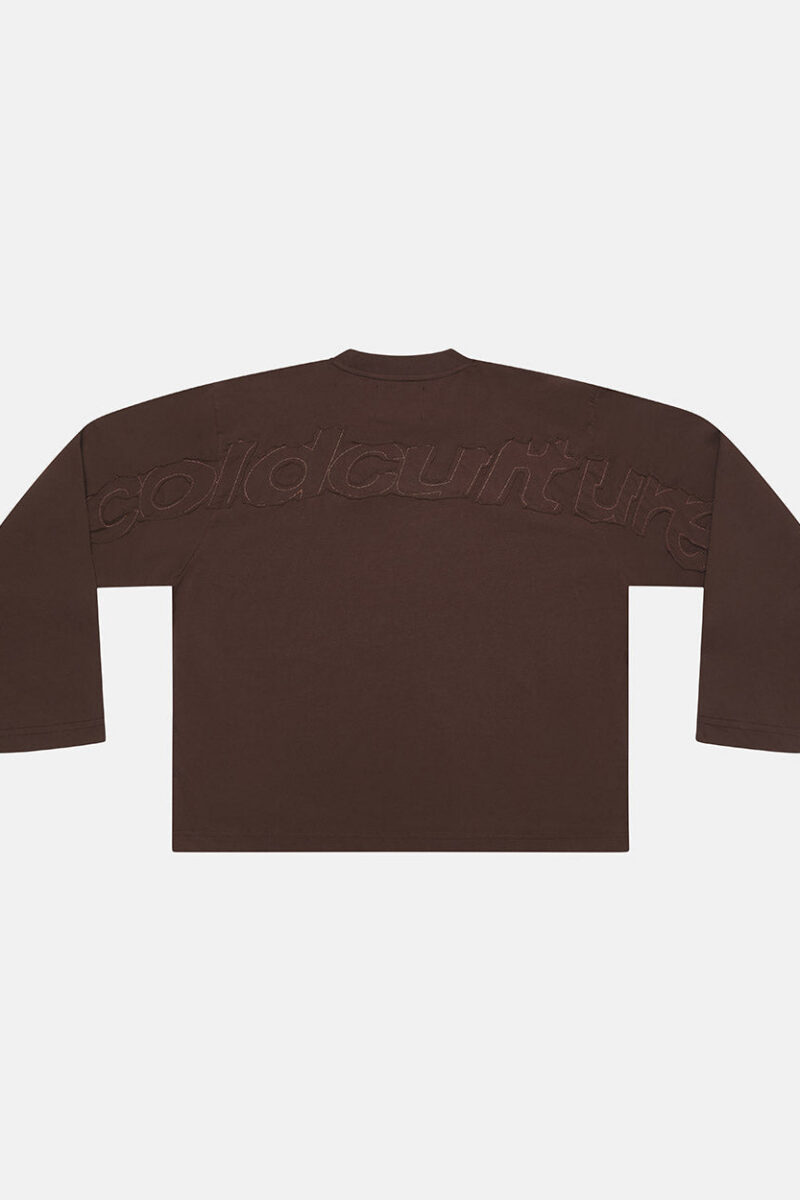 DISTRESS CURVED LONGSLEEVE BROWN