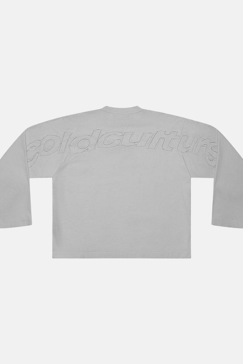 DISTRESS CURVED LONGSLEEVE GREY