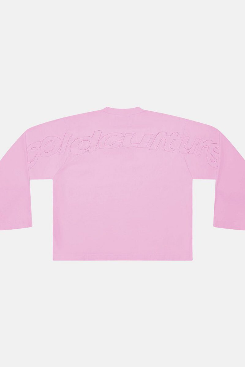 DISTRESS CURVED LONGSLEEVE PINK