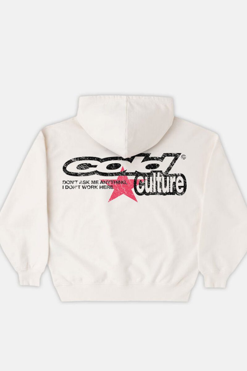 DONT WORK HOODIE +WASHED IVORY WHITE