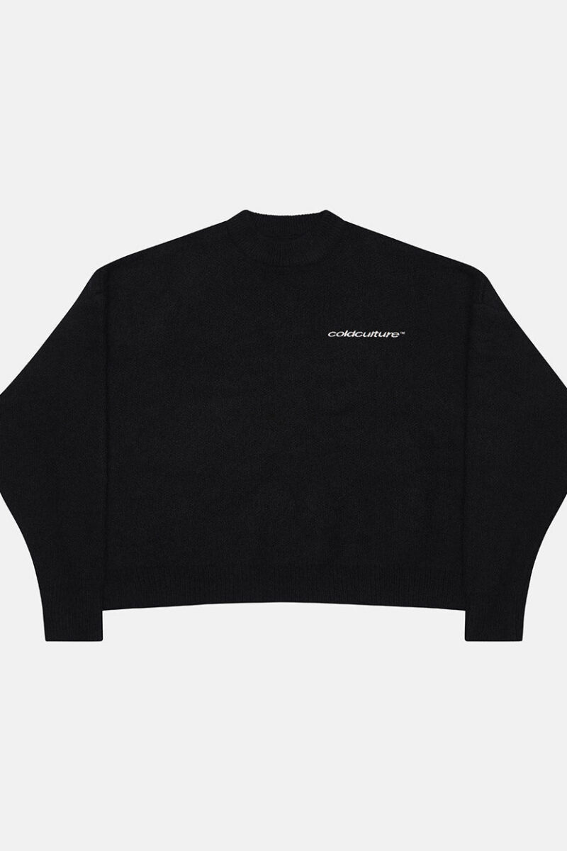 FLUFFY FUR KNIT BLACK