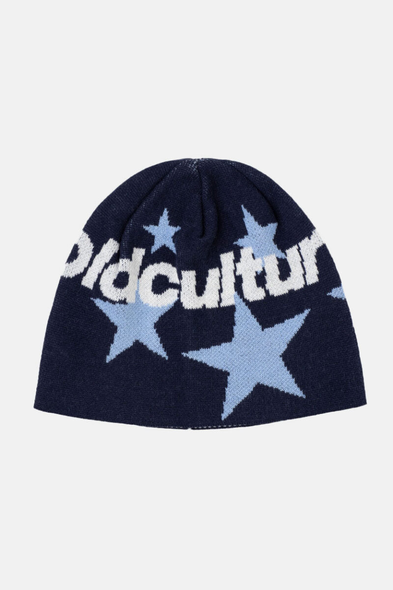 ITALIC STARS BEANIE DARK BLUE