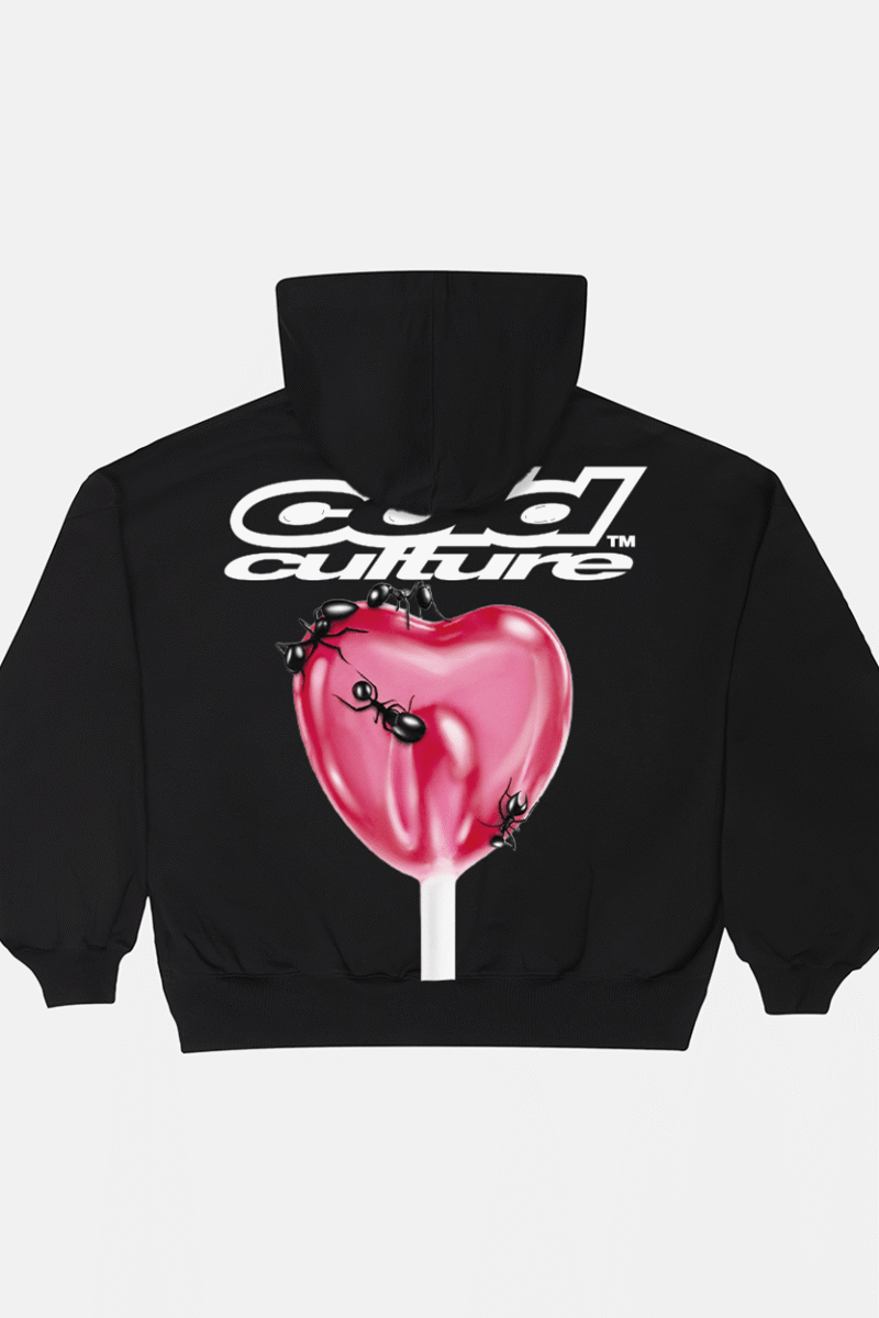 LOLLIPOP ZIP HOODIE BLACK
