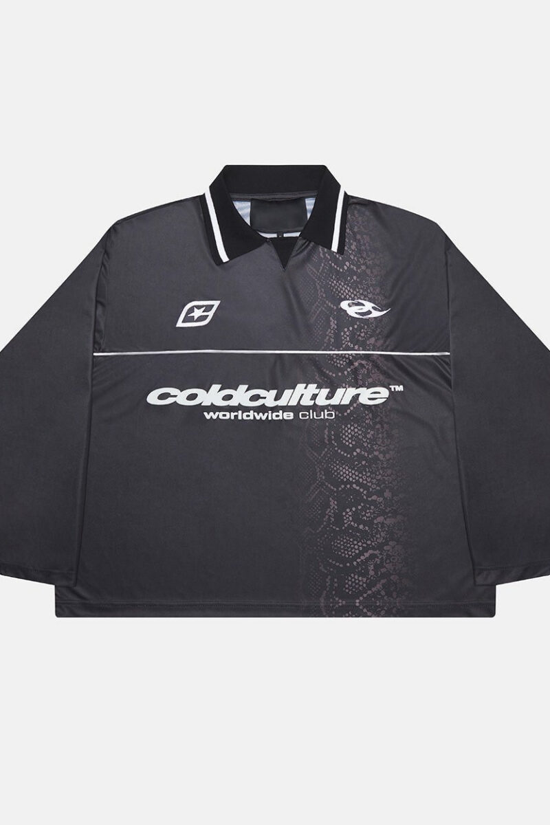 MAMBA SNAKE LONGSLEEVE POLO BLACK