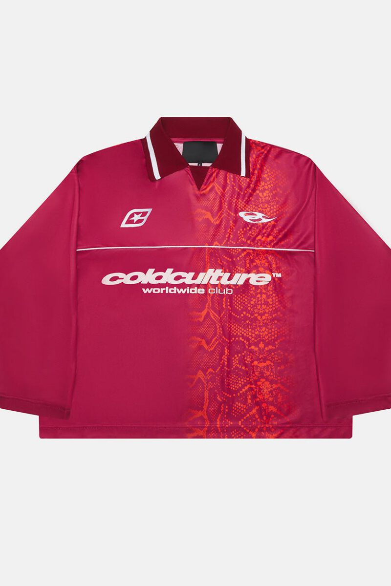 MAMBA SNAKE LONGSLEEVE POLO RED