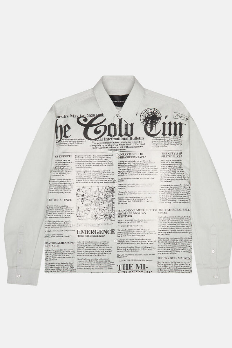 NEWSPAPER LONGSLEEVE SHIRT WHITE