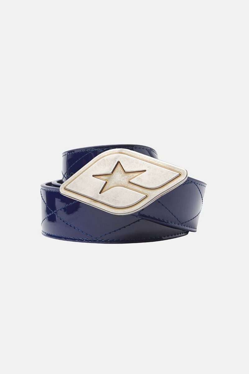 ORIGINAL LEATHER BELT GLOSSY DARK BLUE