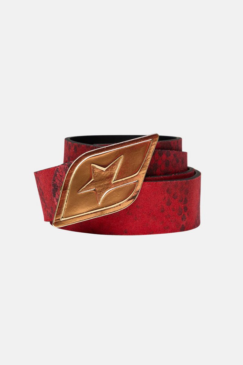 ORIGINAL LEATHER BELT RED SNAKE