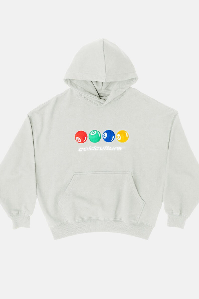 POOL COLORS HOODIE LIGHT GREY