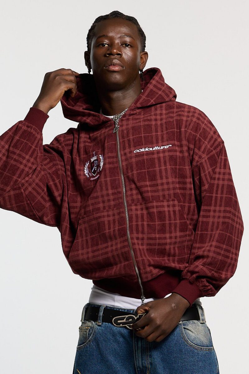 POSH ZIP HOODIE BURGUNDY