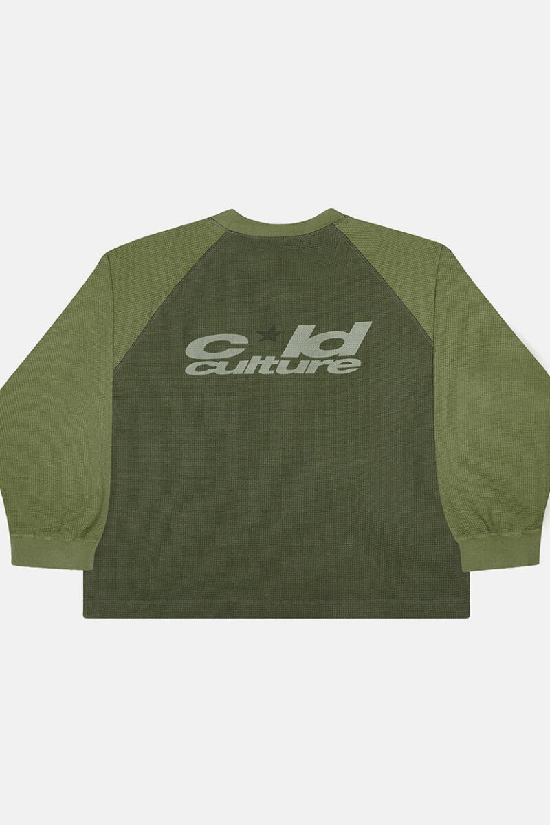 RANGLAN BICOLOR THERMAL LONGSLEEVE GREEN