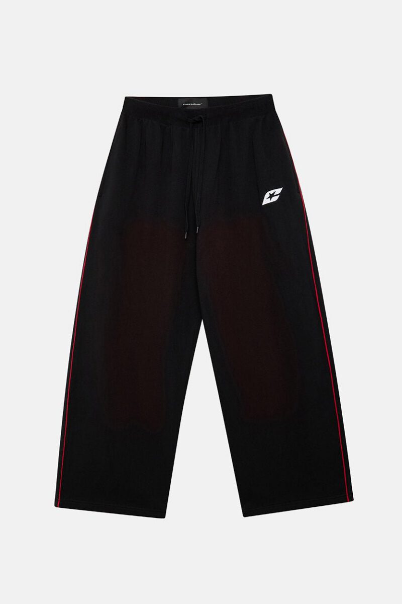 SAVAGE WASHED PANTS BLACK & RED