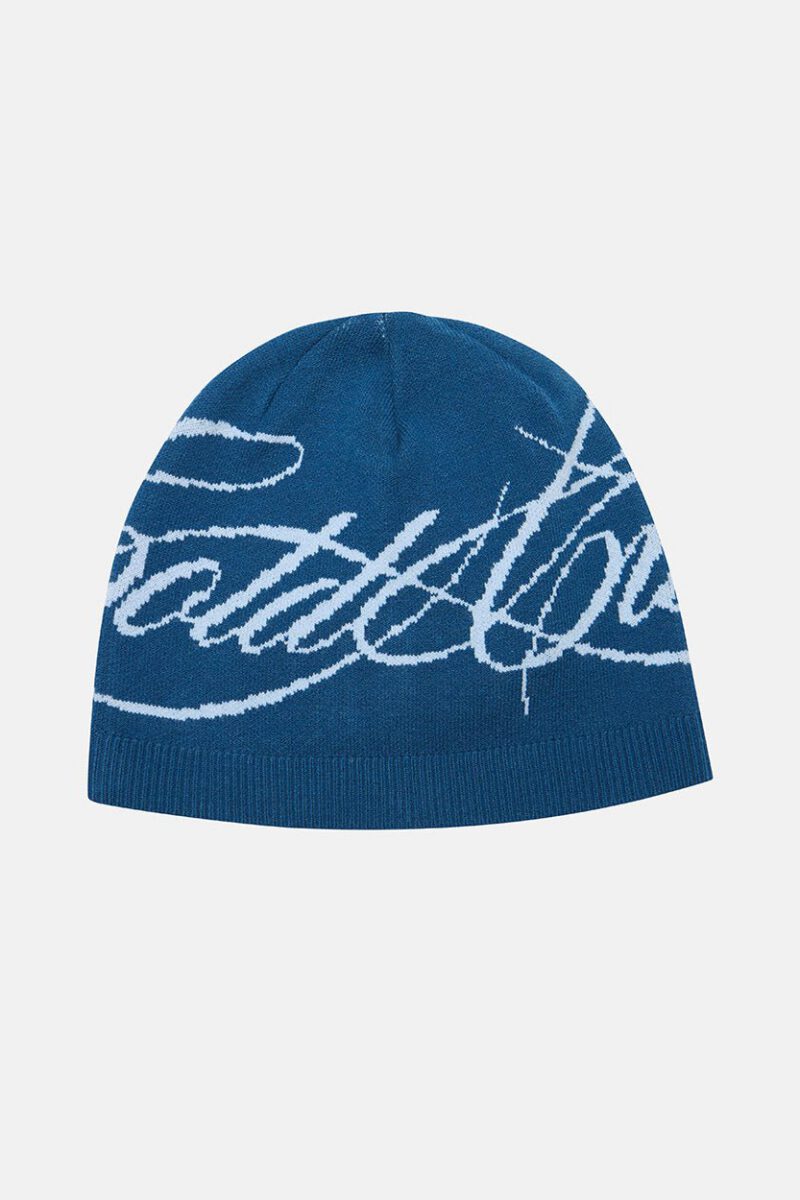 SCRIPT BEANIE BLUE