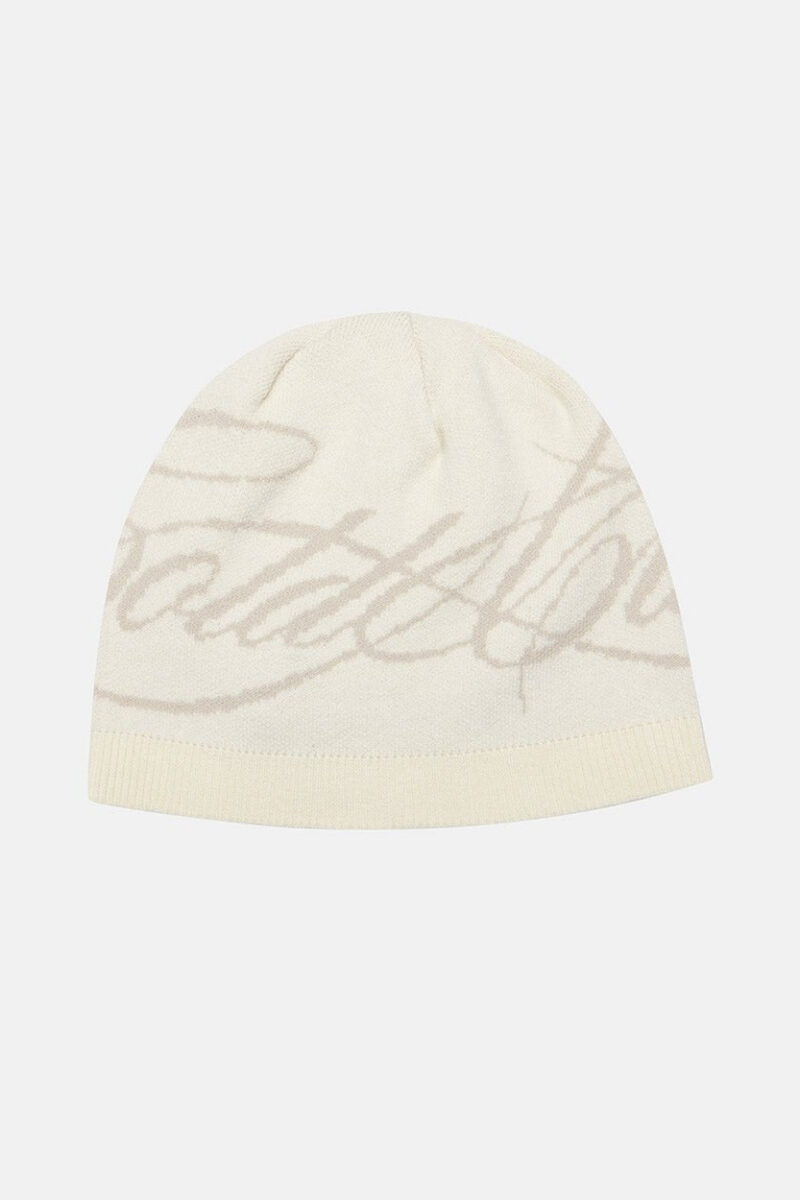 SCRIPT BEANIE GREY