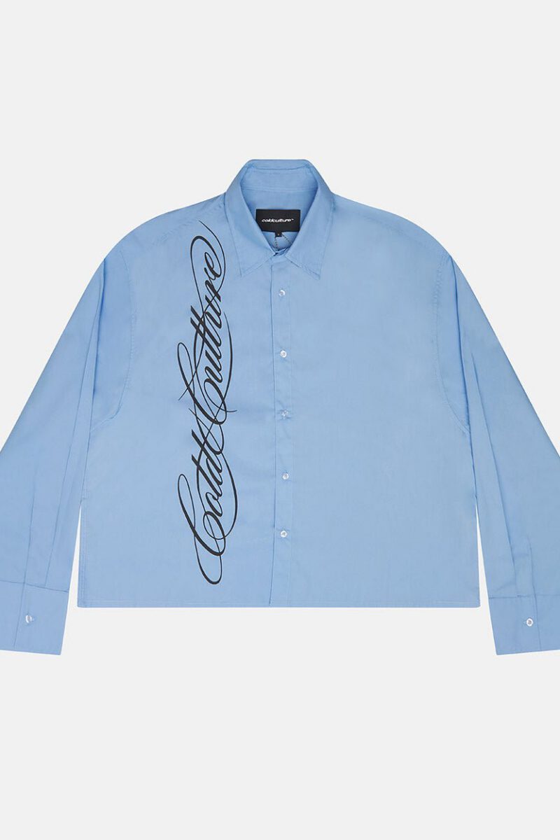 SCRIPT SHIRT BABY BLUE