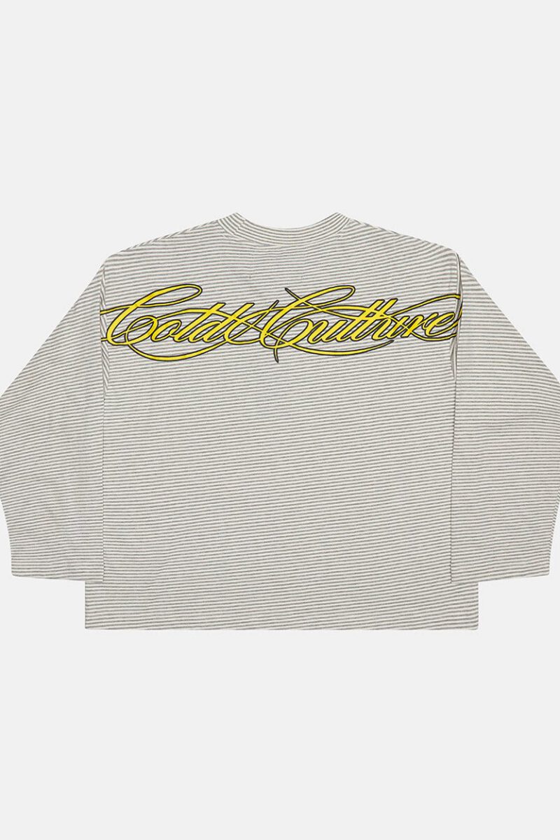 SCRIPT STRIPES LONGSLEEVE GREY