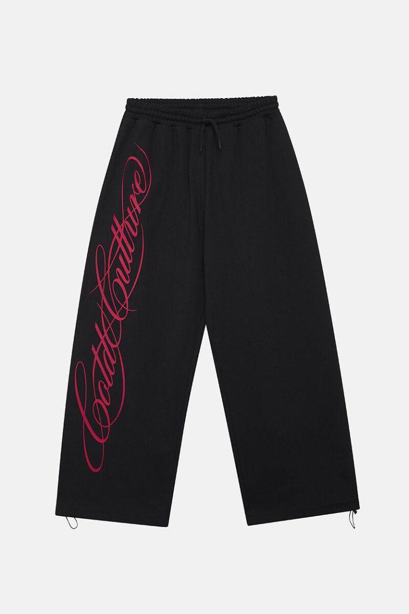 SCRIPT SWEATPANTS BLACK