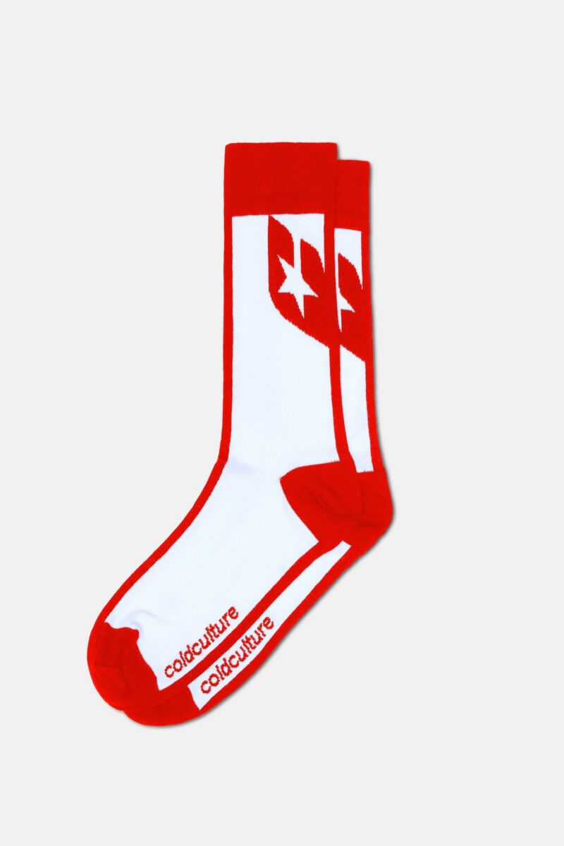 SILHOUETTE SOCKS VIVID RED/ WHITE