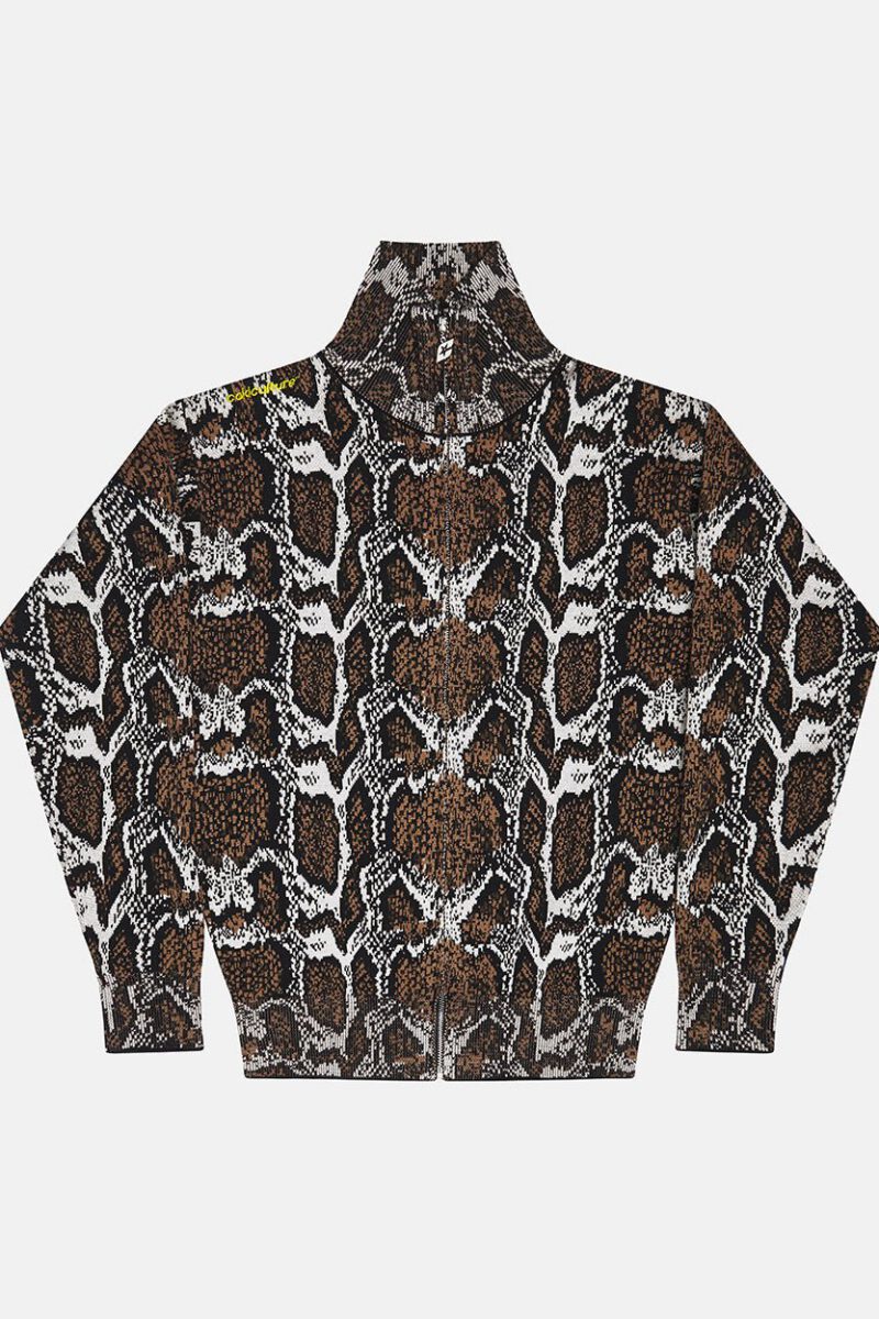 SNAKE ZIP KNIT BROWN