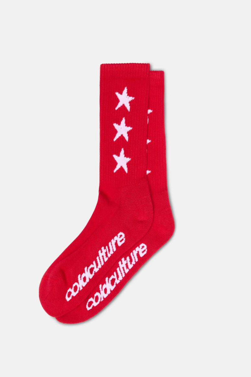 STARRY SOCKS FULL RED