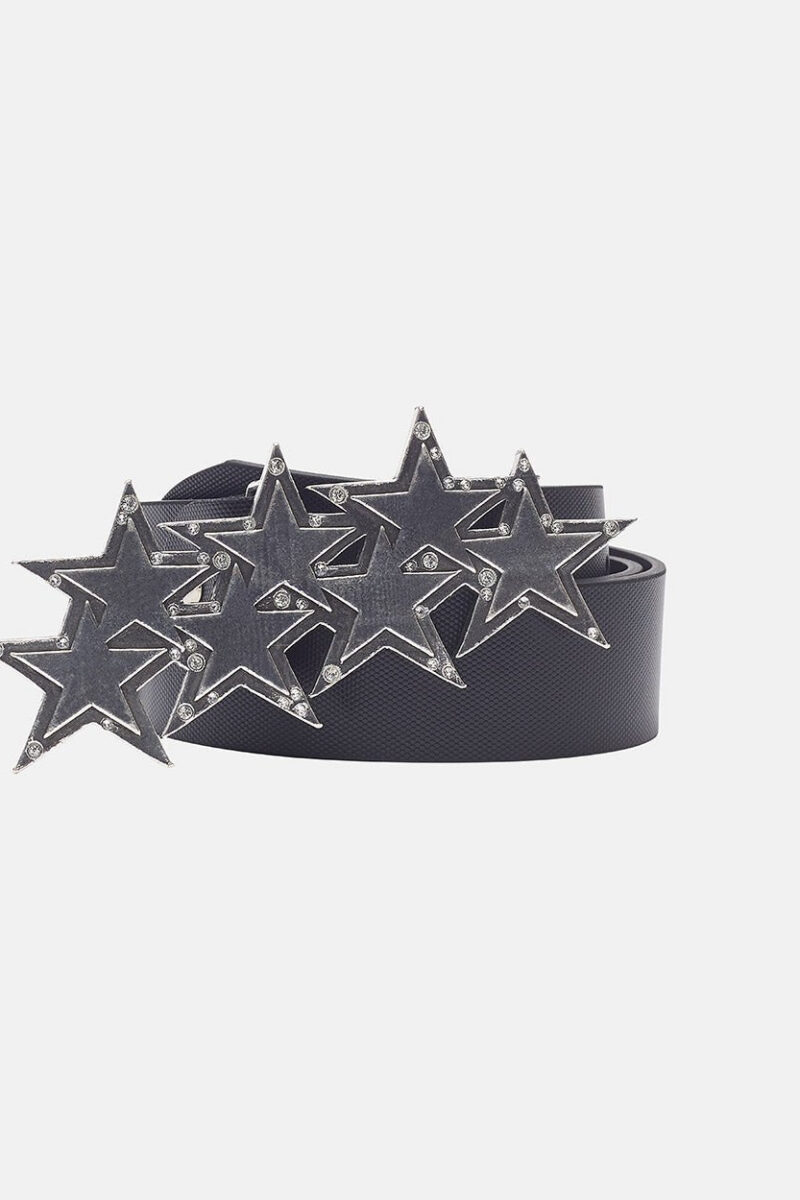 STARS BLING BLING LEATHER BELT