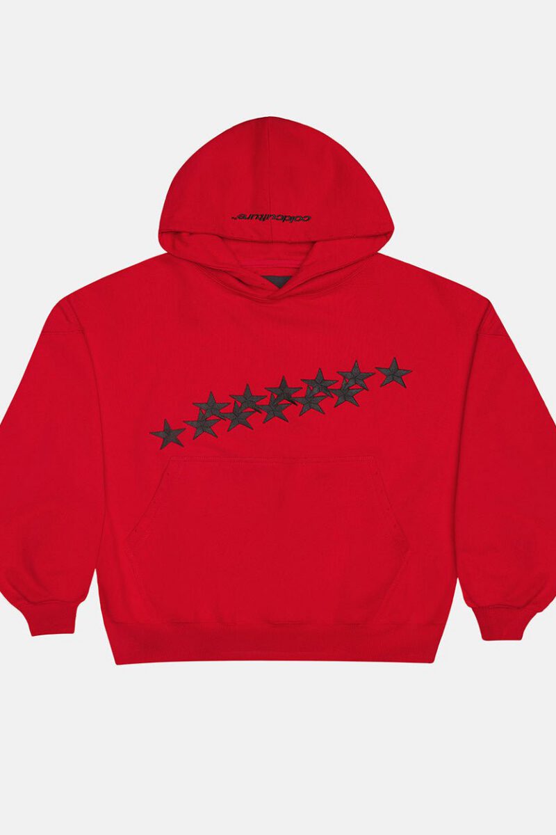 STARS HOODIE RED & BLACK