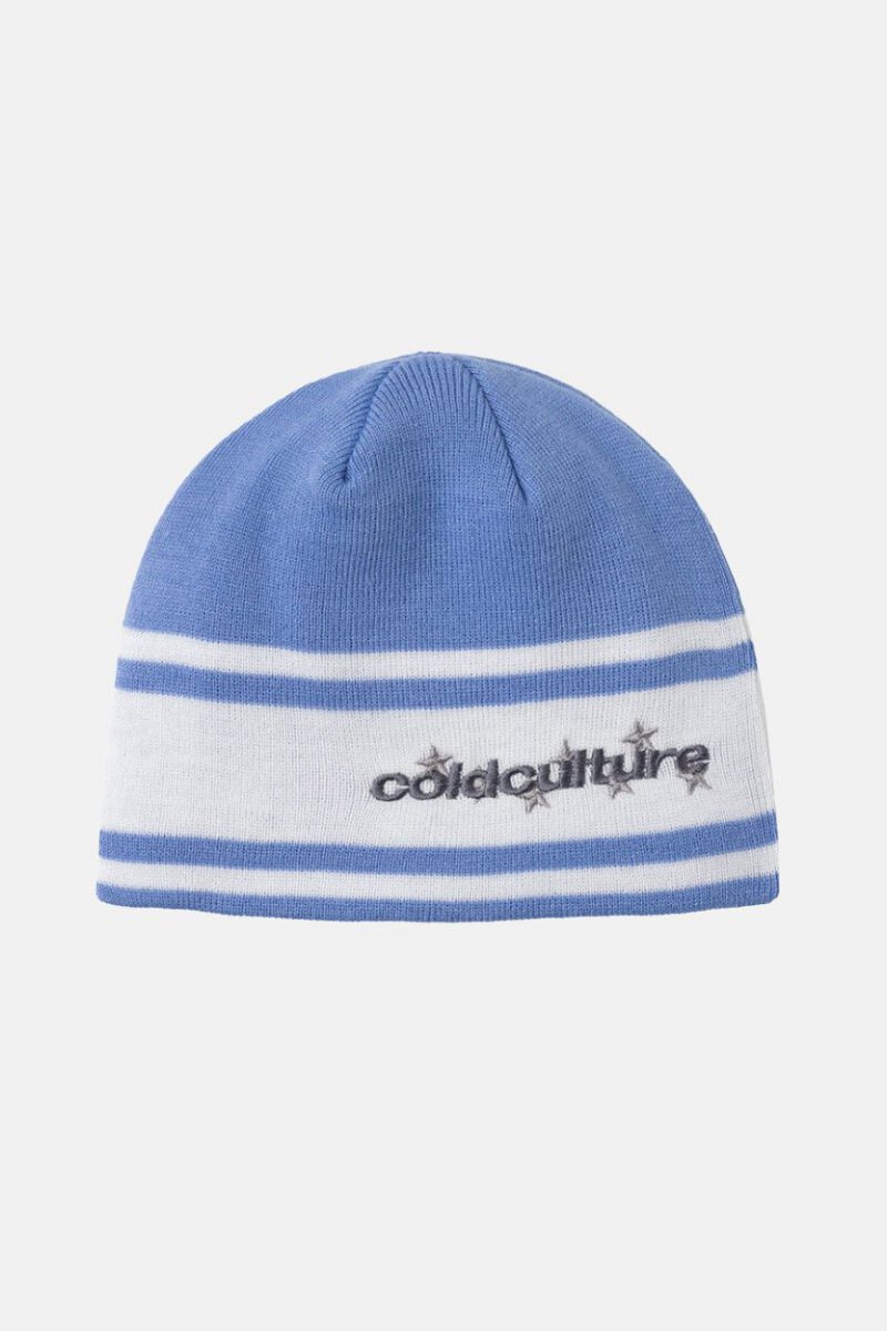 STARS STRAP BEANIE BLUE CALICO