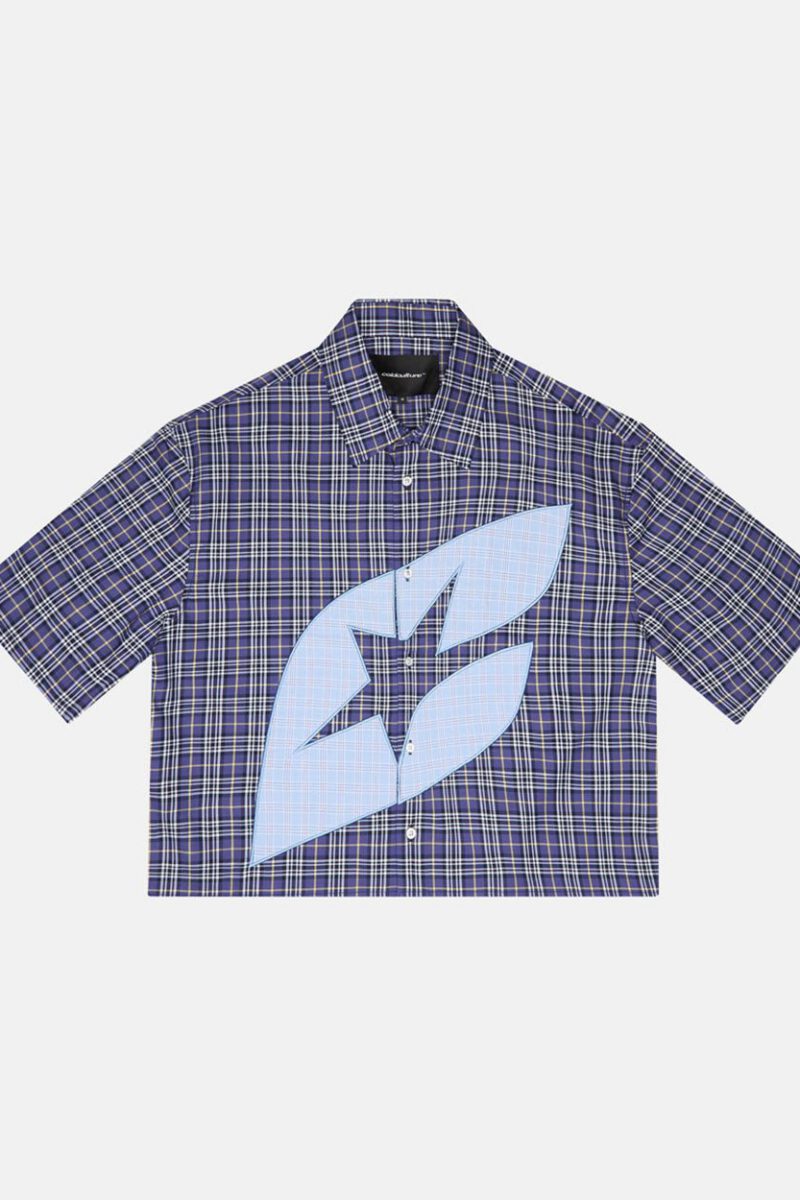 TARTAN C SHIRT DARK BLUE