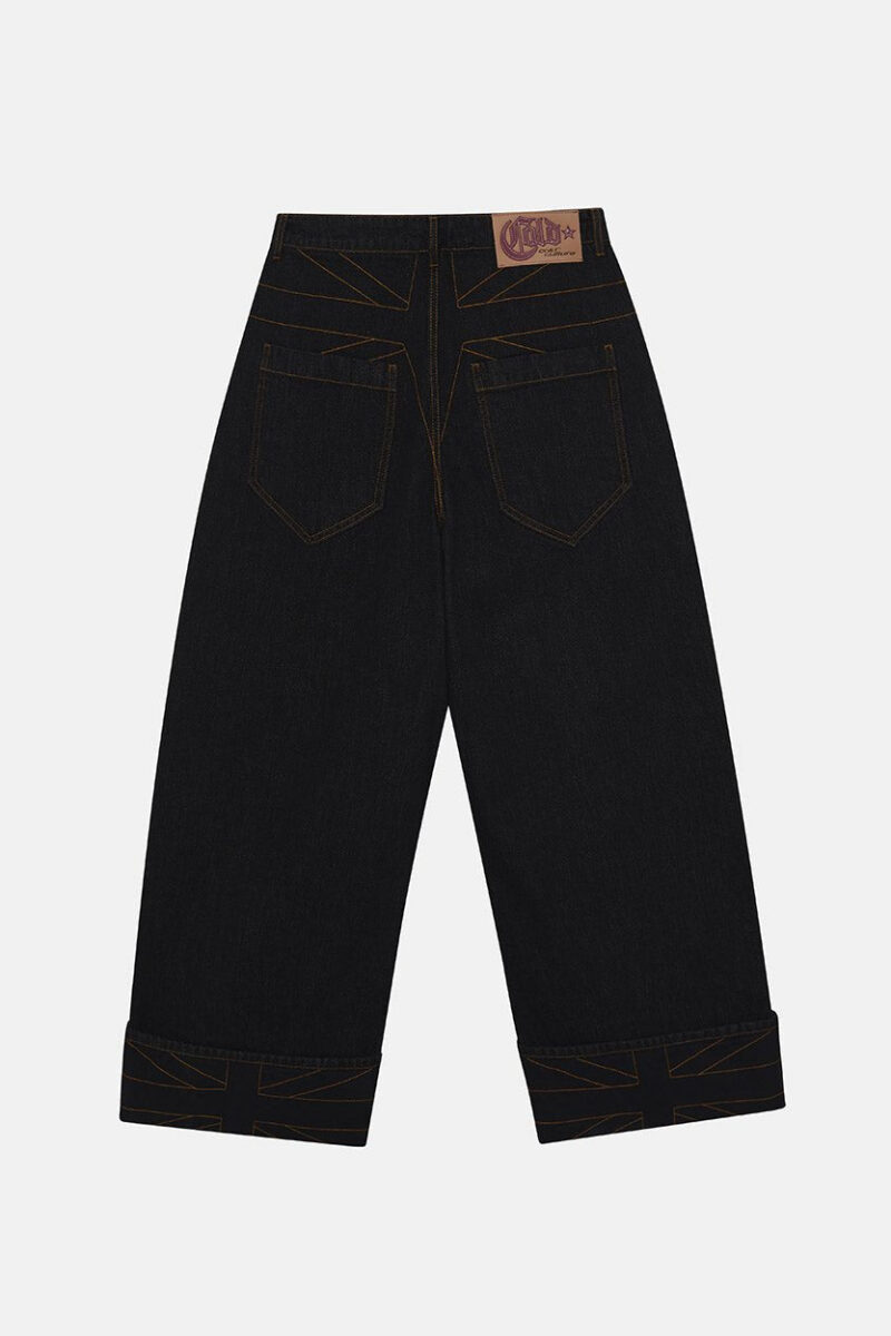 TOP BOY PANTS BLACK DENIM