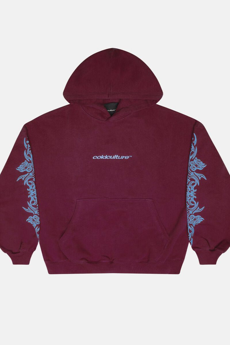 TRIBAL HOODIE BURGUNDY