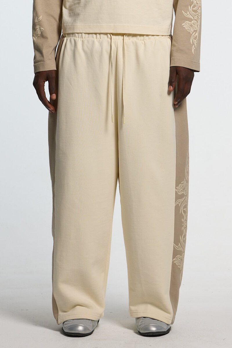 TRIBAL SWEATPANTS GREY & OFF WHITE