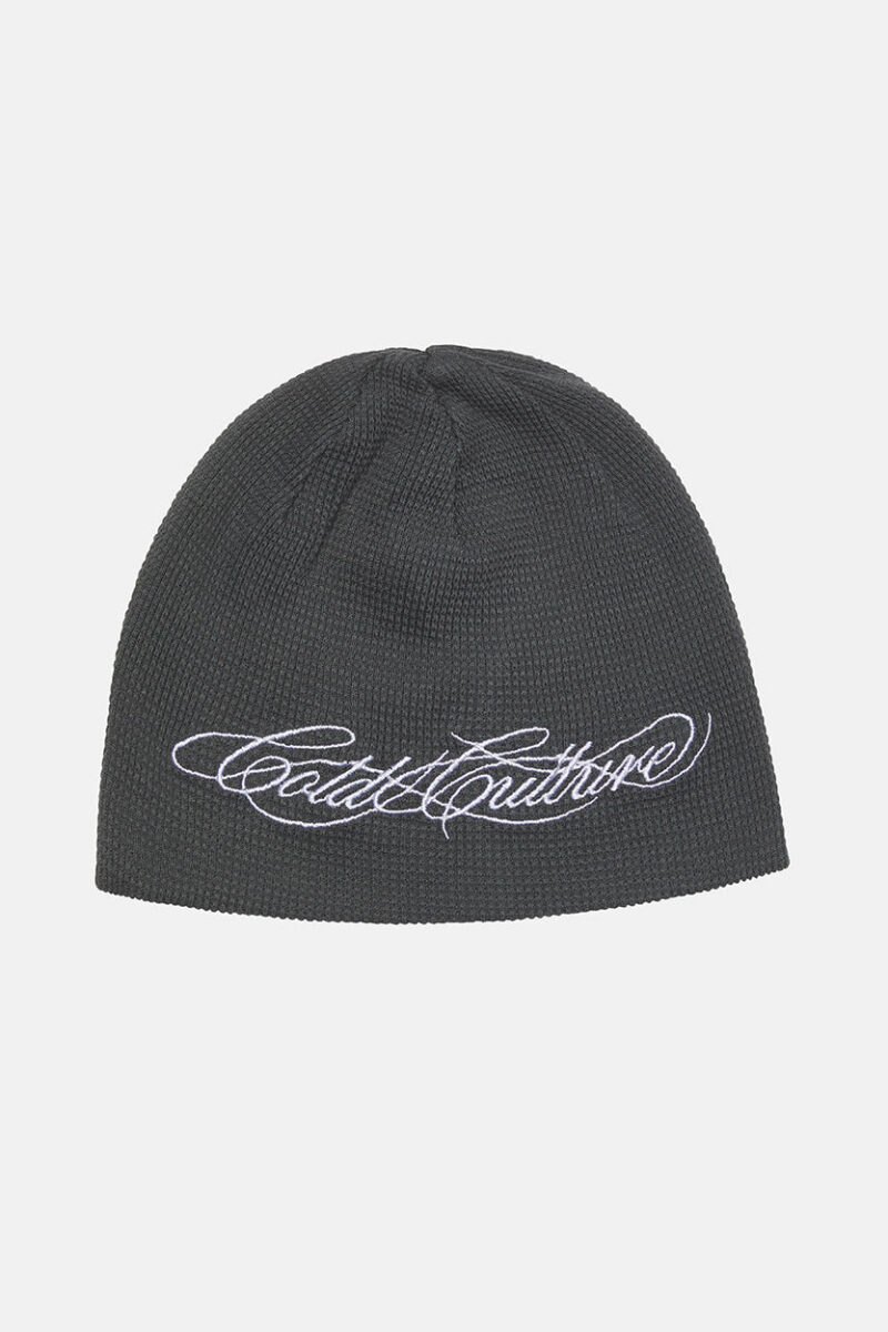 WAFFLE BEANIE BLACK
