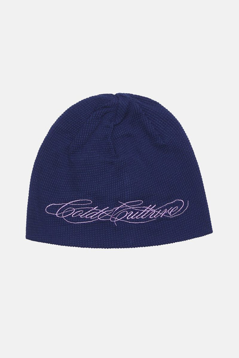 WAFFLE BEANIE BLUE