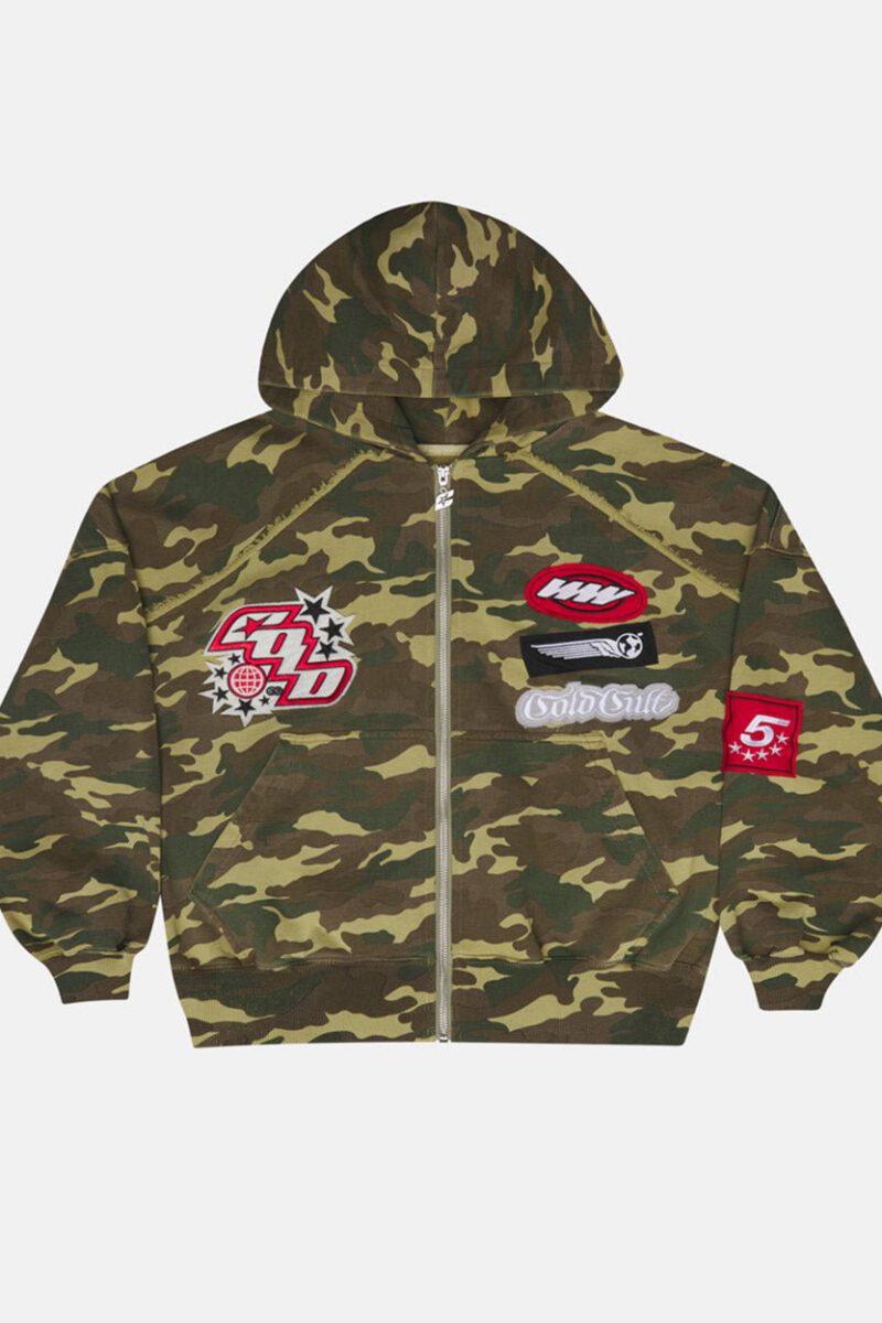 WALKER ZIP HOODIE GREEN CAMO