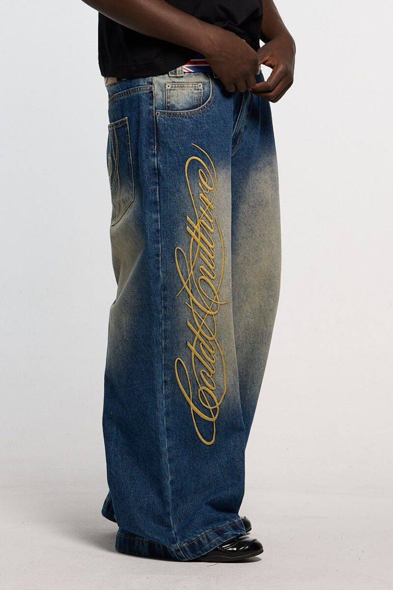 WIBBLE SCRIPT V3 PANTS BLUE
