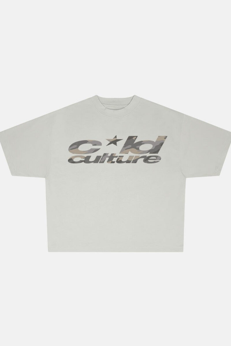 WILD CAMO TEE LIGHT GREY