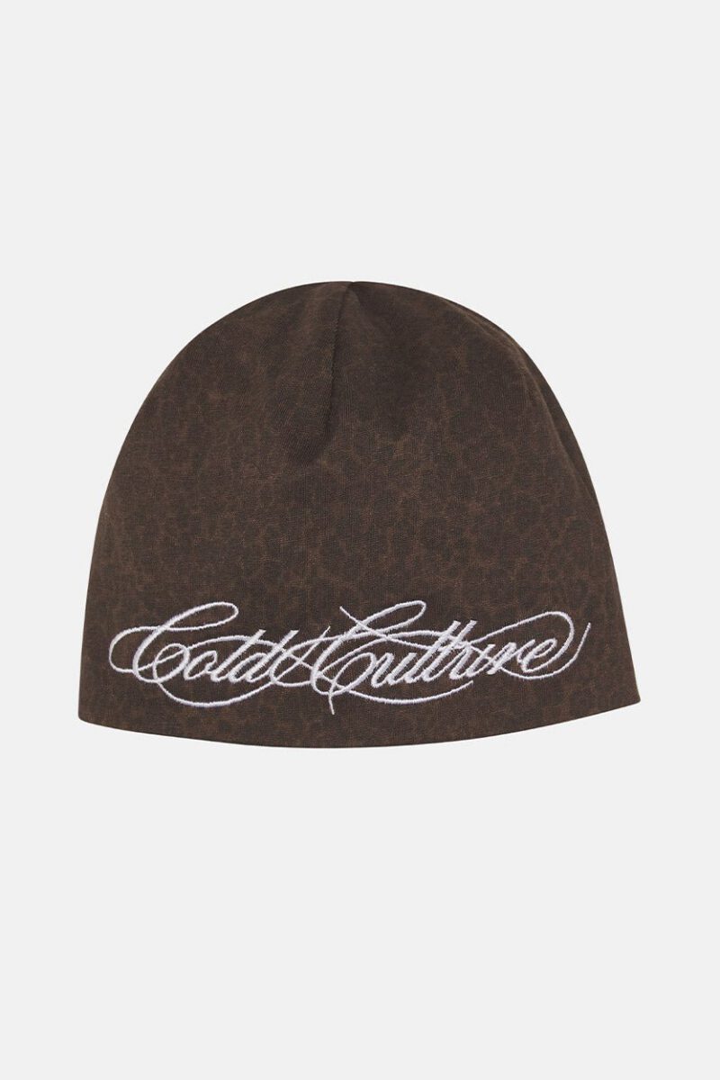 WILD SCRIPT BEANIE LEOPARD
