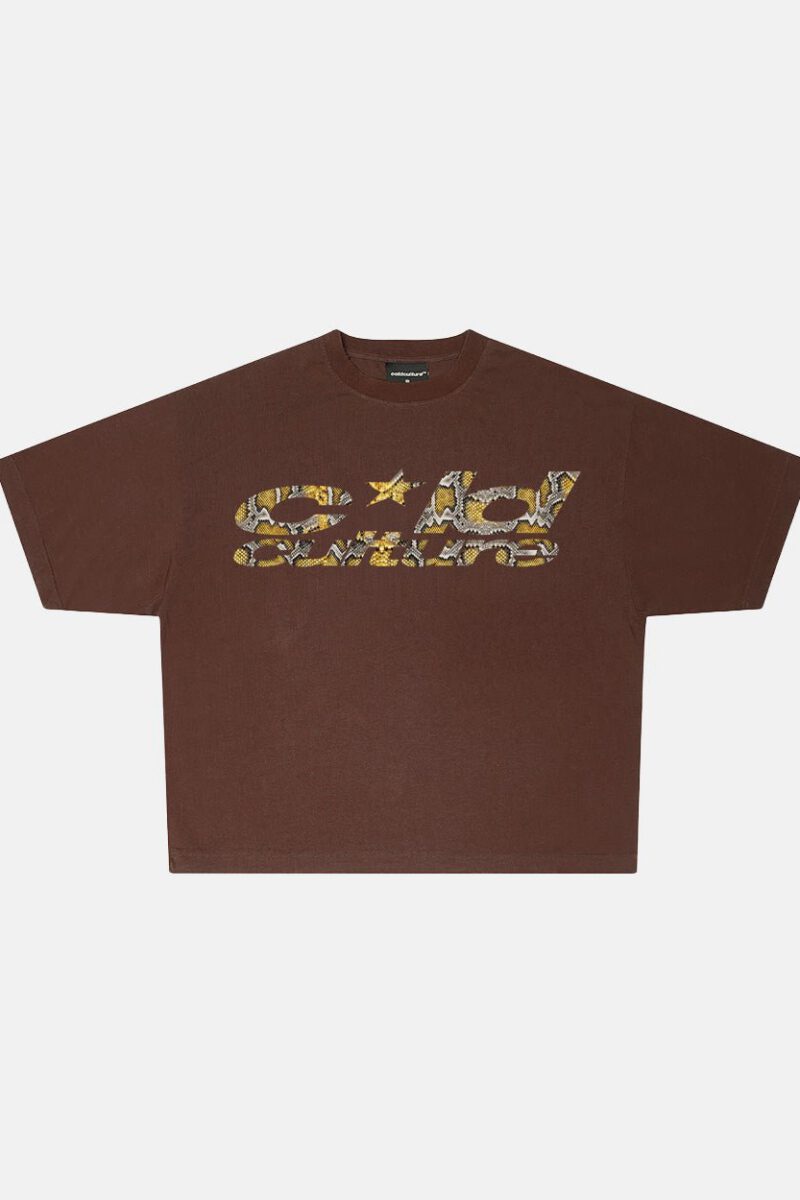 WILD SNAKE TEE BROWN