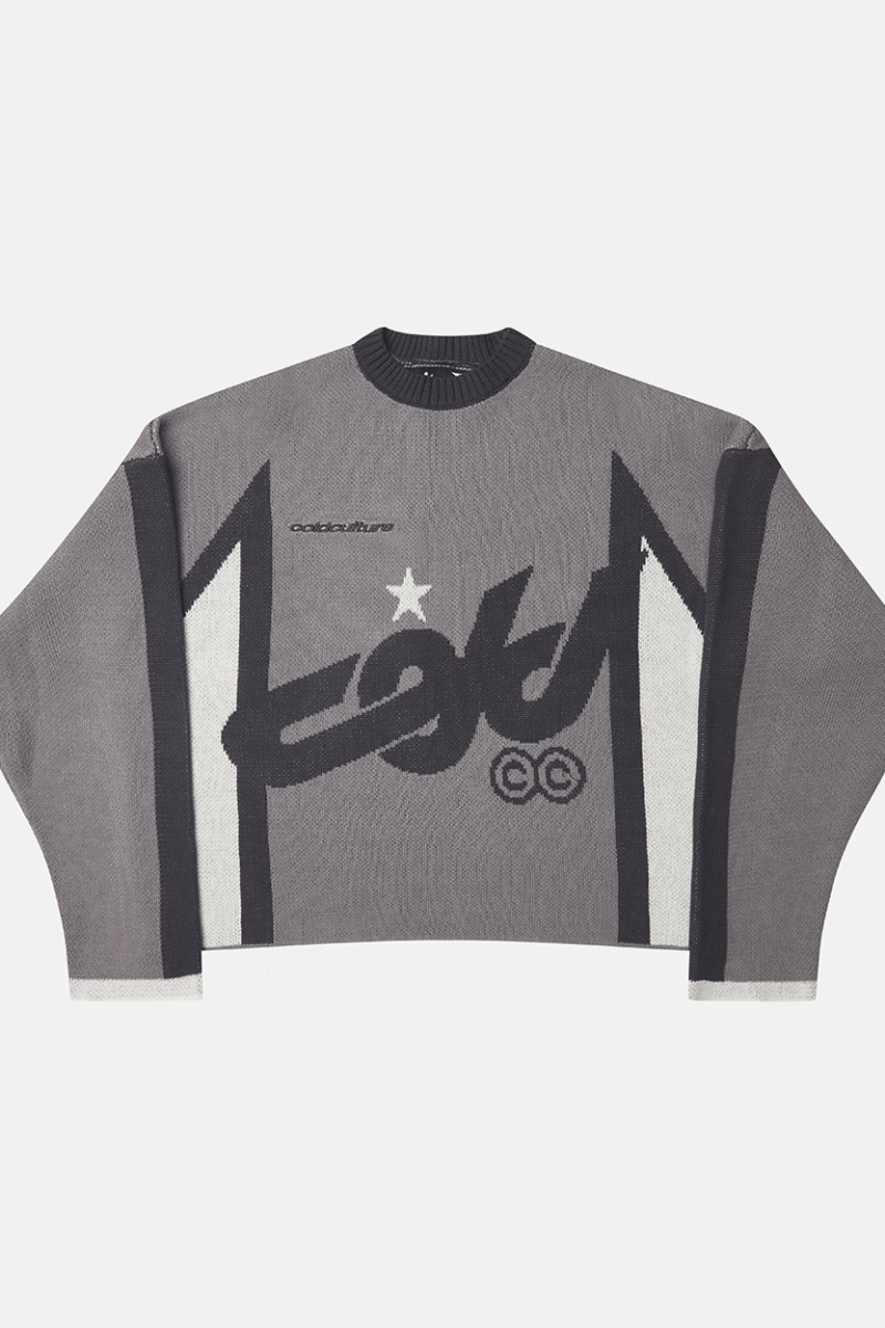 WINNER KNIT GREY, BLACK AND WHITE